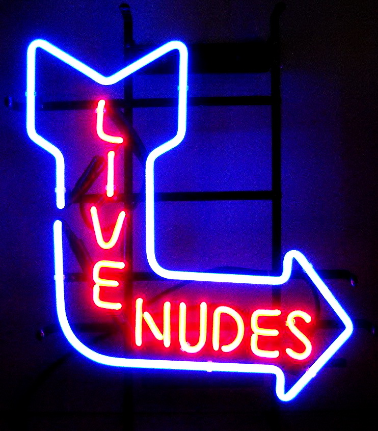 Live Nudes Here Neon Sign